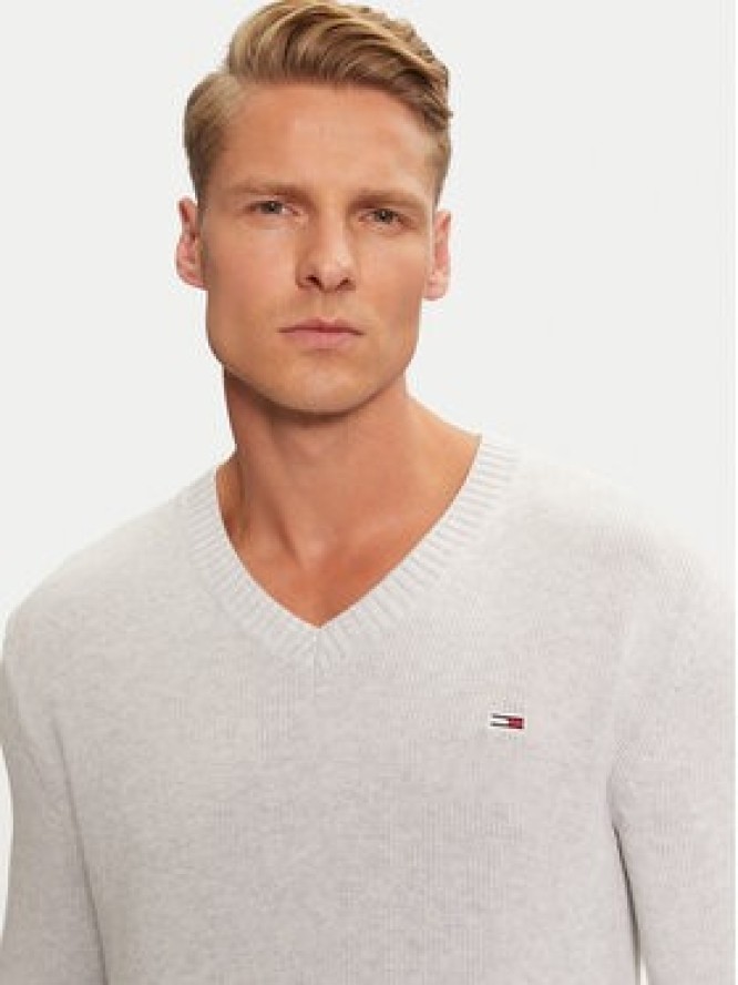 Tommy Jeans Sweter Essential DM0DM19429 Błękitny Slim Fit