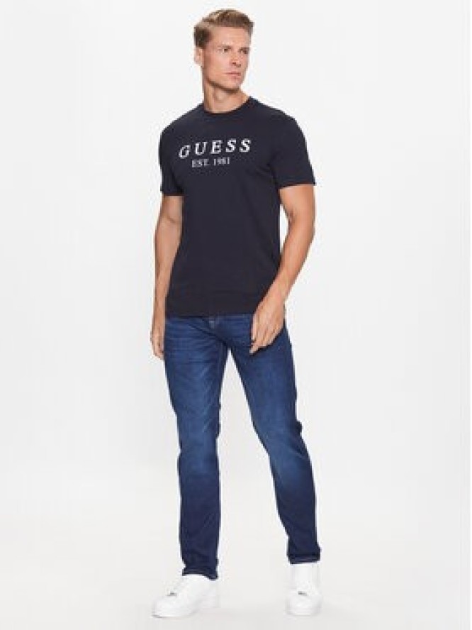 Guess Jeansy M3YAN2 D5271 Granatowy Slim Fit