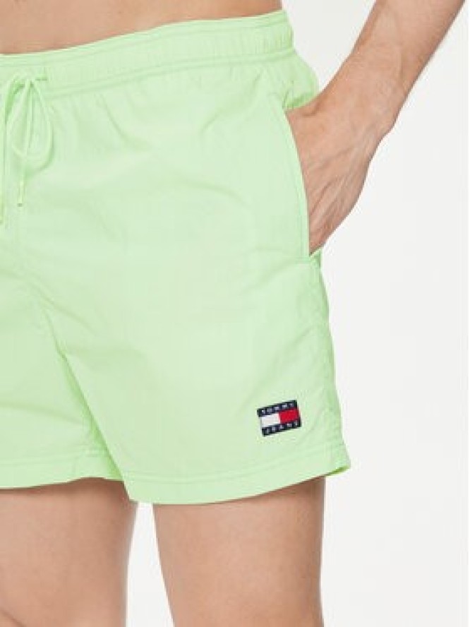 Tommy Hilfiger Szorty kąpielowe Crinkle UM0UM03147 Zielony Regular Fit