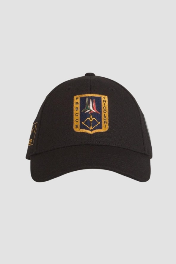AERONAUTICA MILITARE Czarna czapka z daszkiem Frecce Tricolori Patch