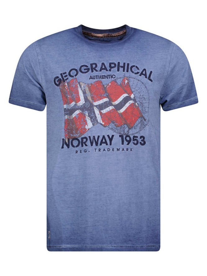 Geographical Norway Koszulka "Japoral" w kolorze granatowym rozmiar: S