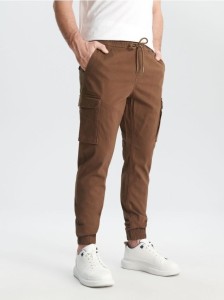 Spodnie jogger - brązowy