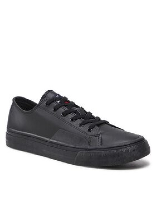 Tommy Jeans Tenisówki Leather Vulc EM0EM01047 Czarny