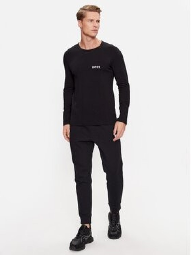 Boss Longsleeve Ls-Shirt Rn Infinity 50499357 Czarny Slim Fit