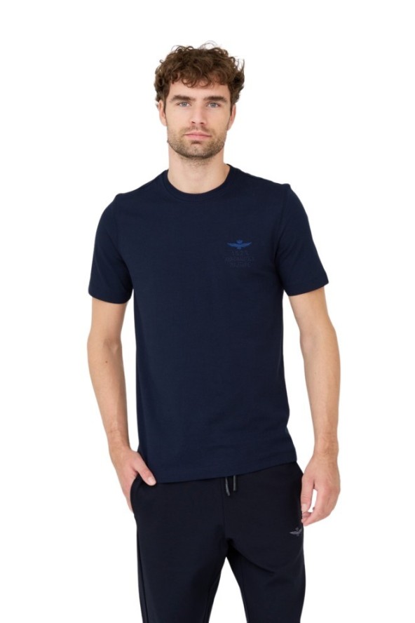 AERONAUTICA MILITARE Granatowy t-shirt