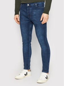 Brave Soul Jeansy MJN-MADISONDARK Granatowy Skinny Fit