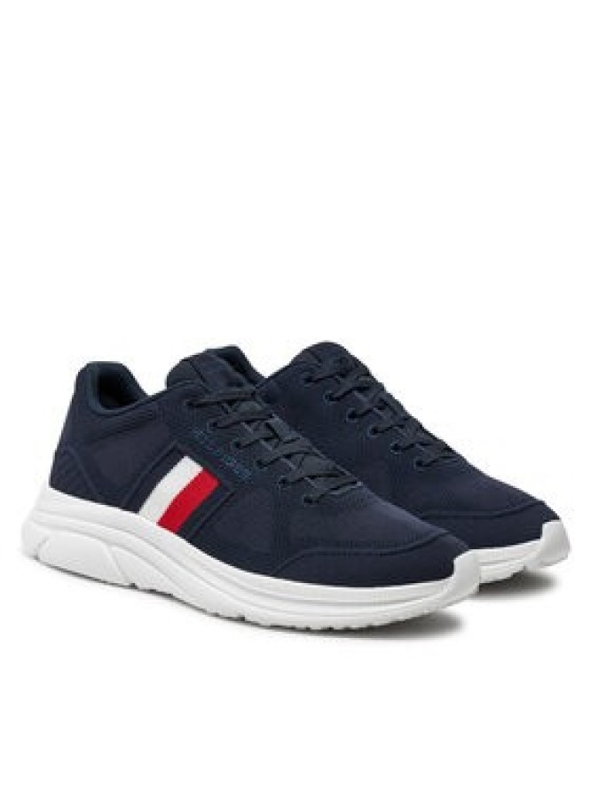 Tommy Hilfiger Sneakersy Modern Runner Knit Evo Ess FM0FM05245 Granatowy