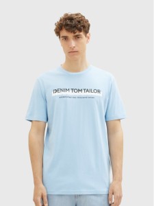 Tom Tailor Denim T-Shirt 1037653 Błękitny Basic Fit