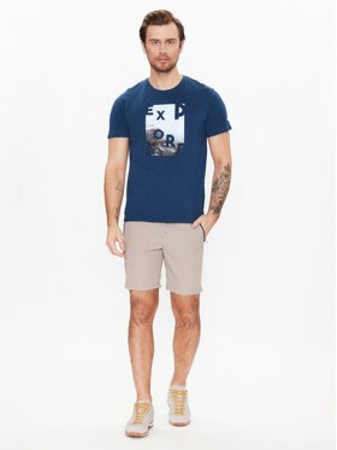 Regatta T-Shirt Breezed III RMT273 Granatowy Regular Fit