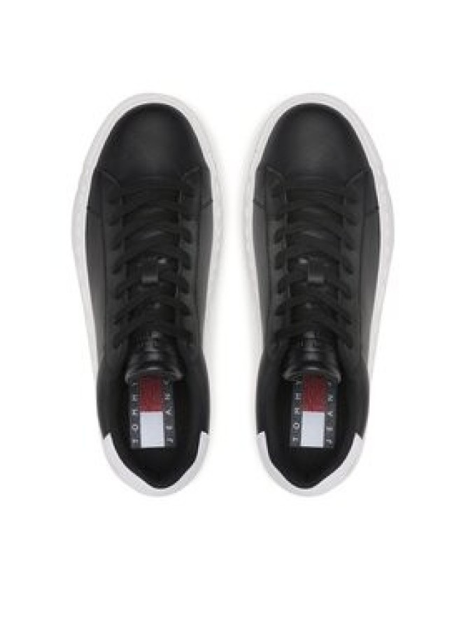 Tommy Jeans Sneakersy Leather Outsole EM0EM01159 Czarny