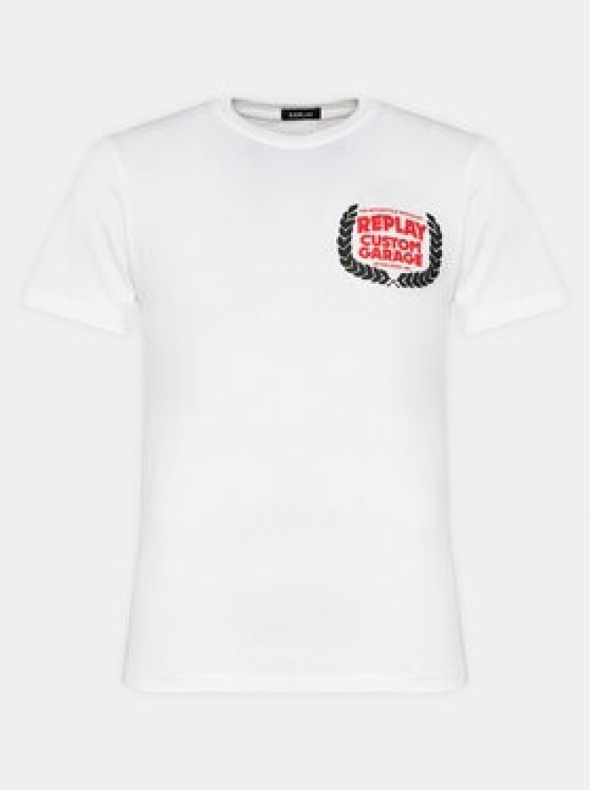 Replay T-Shirt M6765.000.22662 Biały Regular Fit