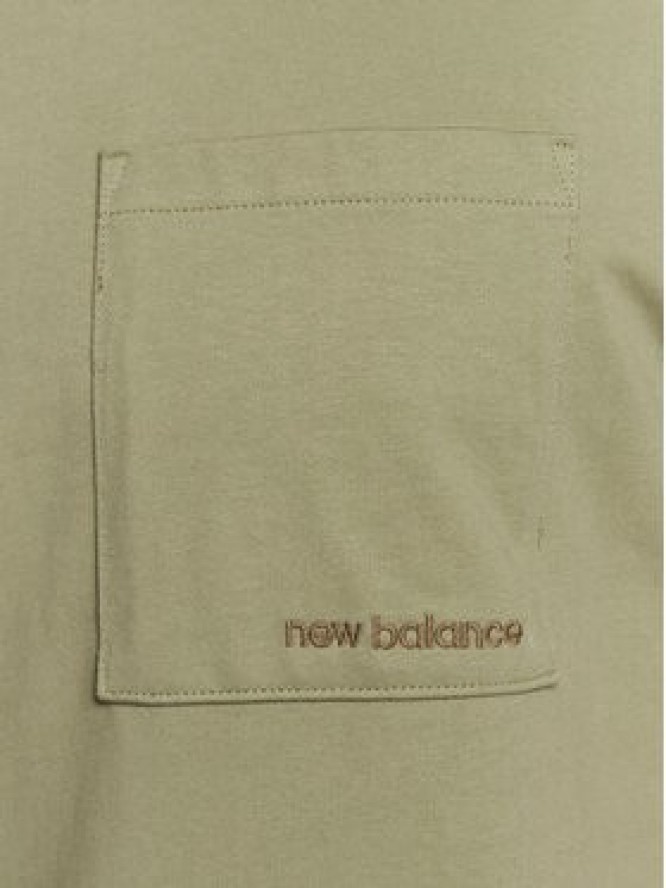 New Balance T-Shirt MT23567 Zielony Relaxed Fit