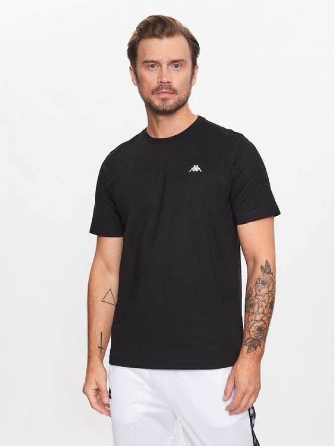 Kappa T-Shirt 313002 Czarny Regular Fit