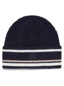 Tommy Hilfiger Czapka Th Monogram Beanie AM0AM11503 Granatowy