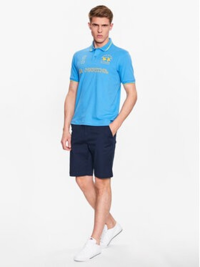 La Martina Szorty sportowe VMB008 TW417 Granatowy Slim Fit