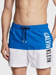 Calvin Klein Swimwear Szorty kąpielowe KM0KM00796 Niebieski Regular Fit