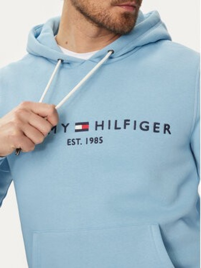 Tommy Hilfiger Bluza Logo MW0MW11599 Błękitny Regular Fit