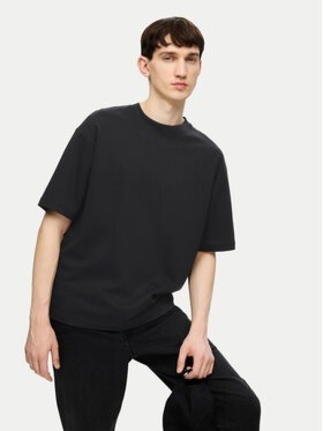 Selected Homme T-Shirt 16094143 Czarny Loose Fit