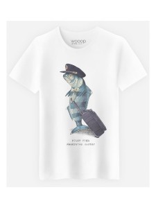 WOOOP Koszulka "Pilot Fish" w kolorze białym rozmiar: XL