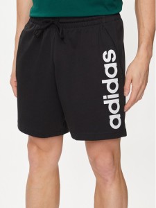 adidas Szorty sportowe AEROREADY Essentials Single Jersey Linear Logo Shorts IC0062 Czarny Regular Fit