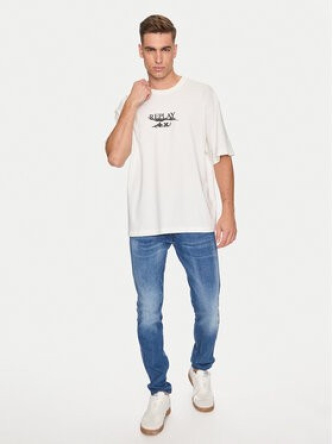 Replay T-Shirt M6880 .000.2660 Biały Loose Fit