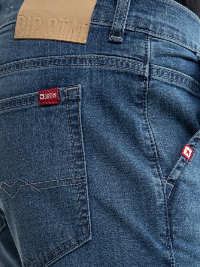 Spodnie chinosy jeans męskie niebieskie Cinar 128