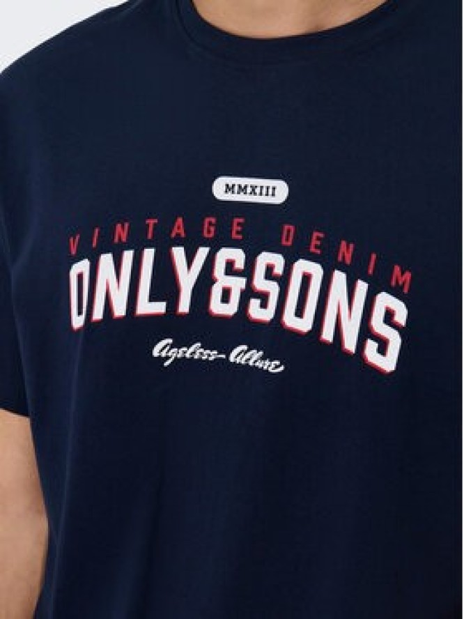 Only & Sons T-Shirt Lenny 22028593 Granatowy Regular Fit