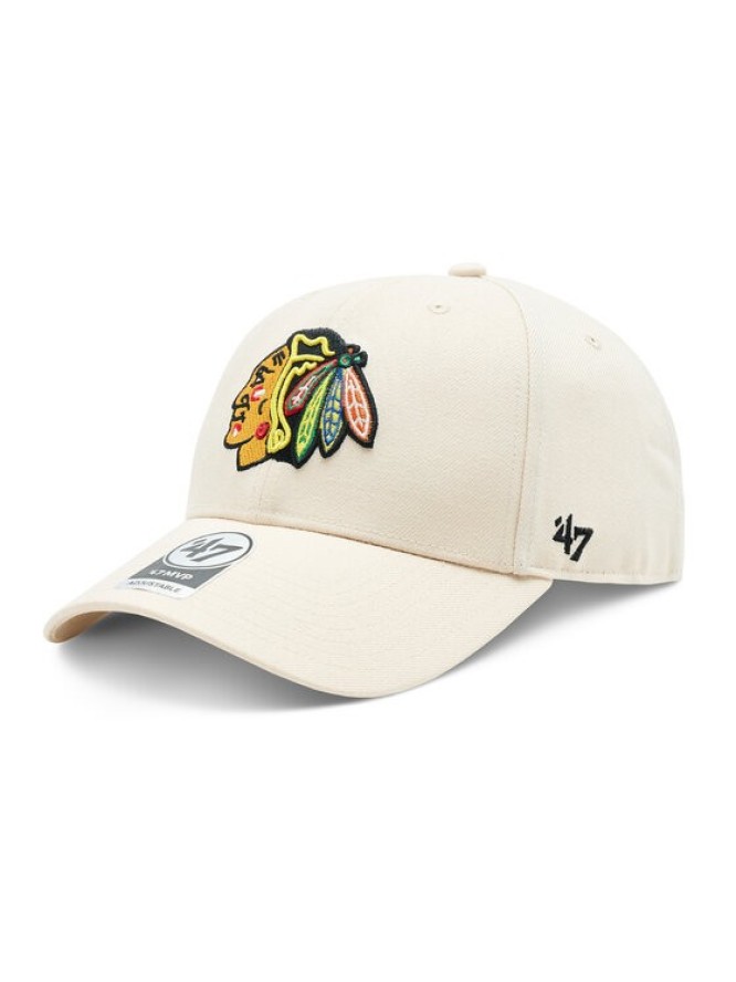 47 Brand Czapka z daszkiem NHL Chicago Blackhawks '47 MVP SNAPBACK H-MVPSP04WBP-NTB Beżowy