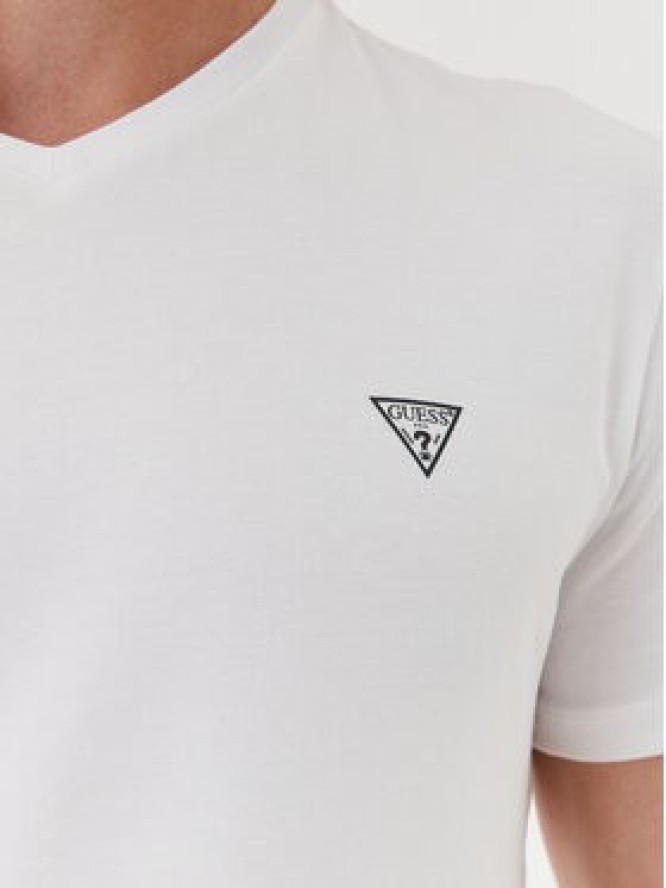 Guess T-Shirt U97M01 K6YW1 Biały Slim Fit