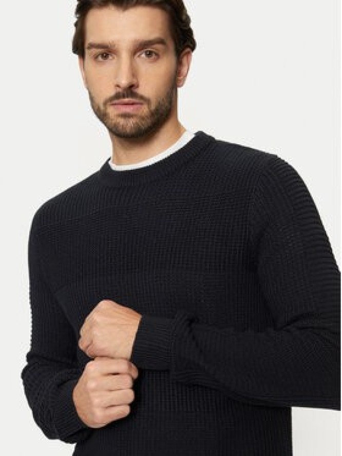 Jack&Jones Sweter Hugo 12258607 Granatowy Regular Fit