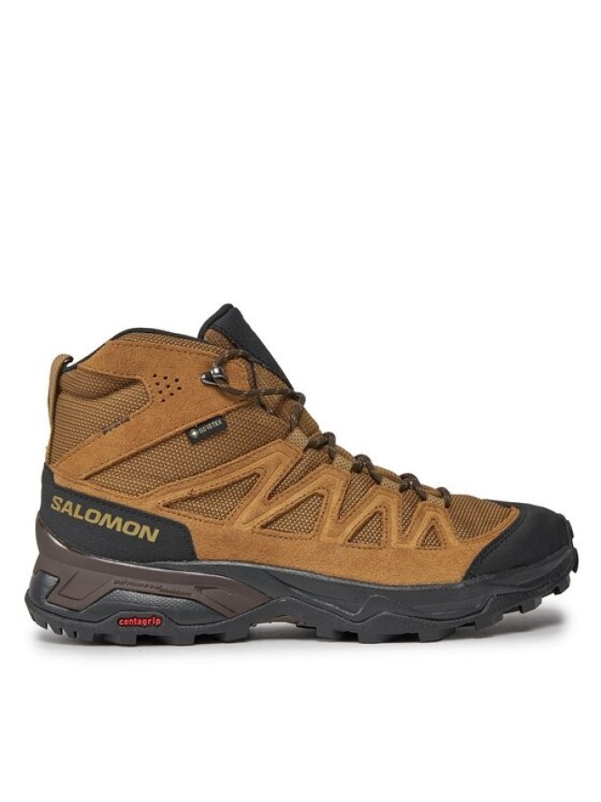 Salomon Trekkingi X Ward Leather Mid GORE-TEX L47181800 Brązowy