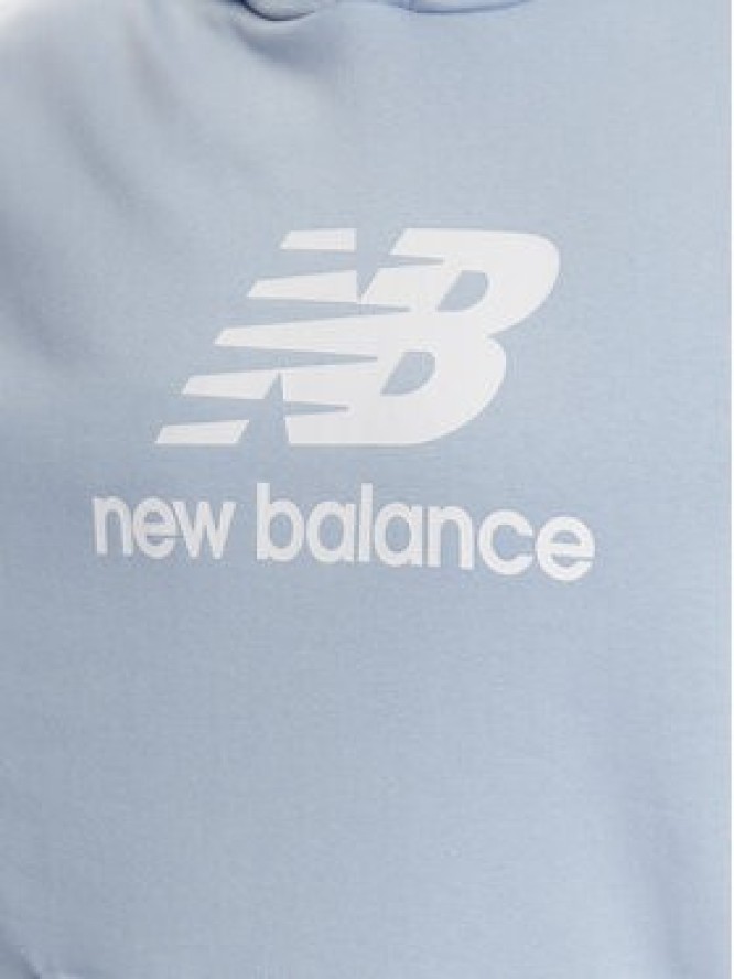 New Balance Bluza MT31537 Błękitny Relaxed Fit