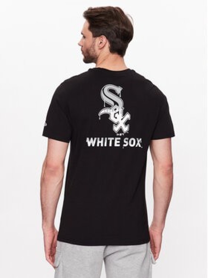 New Era T-Shirt MLB Drip Logo Chicago 60332185 Czarny Regular Fit