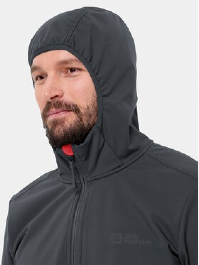 Jack Wolfskin Kurtka softshell Bornberg Hoody 1307471 Czarny Regular Fit