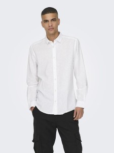 ONLY & SONS Koszula - Slim fit - w kolorze białym rozmiar: XL