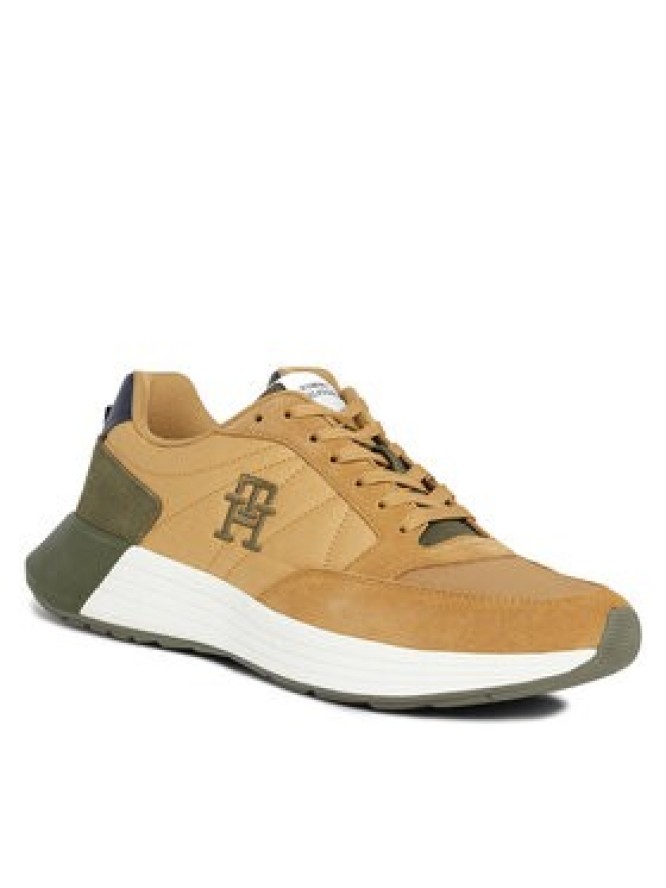 Tommy Hilfiger Sneakersy Classic Elevated Runner Mix FM0FM04636 Khaki