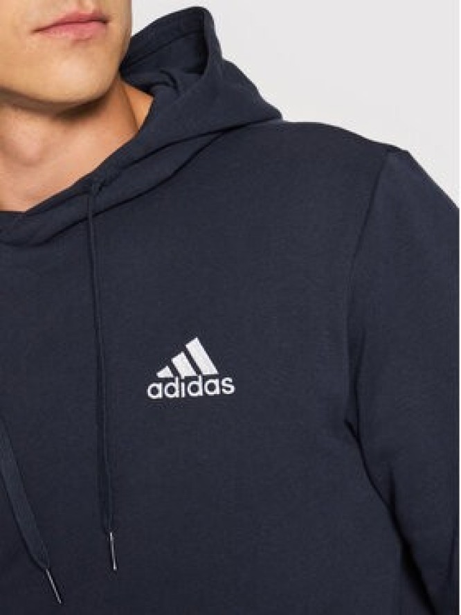 adidas Bluza FeelCozy Hoodie H12216 Granatowy Regular Fit