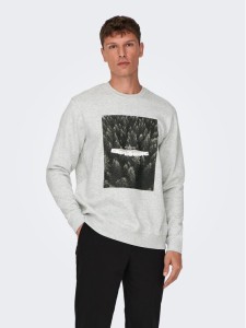 Only & Sons Bluza 22027006 Szary Relaxed Fit