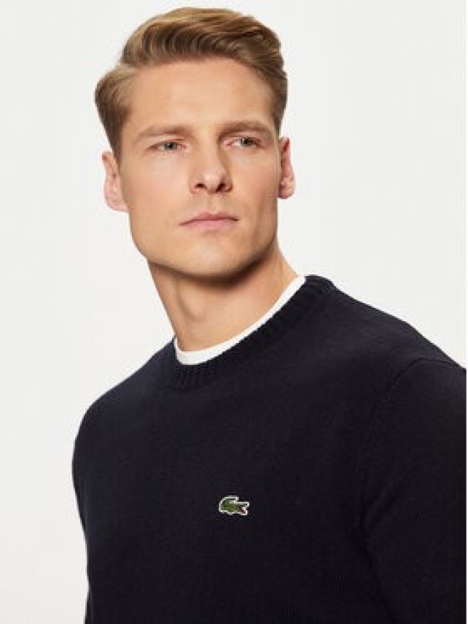 Lacoste Sweter AH2916 Granatowy Regular Fit