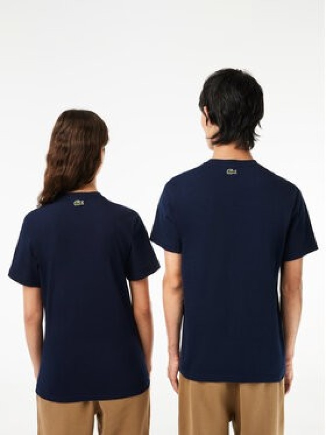 Lacoste T-Shirt TH1147 Granatowy Regular Fit
