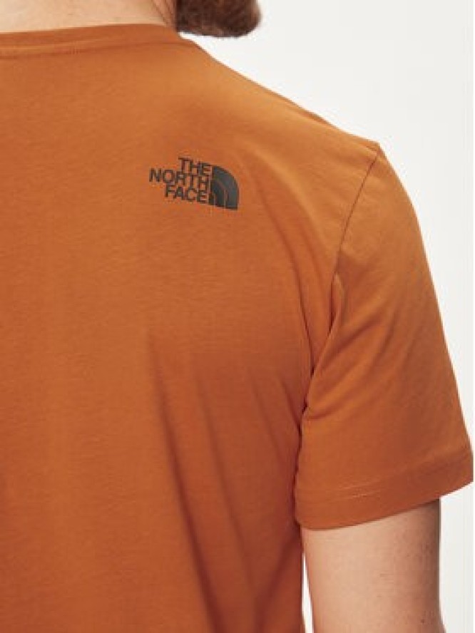 The North Face T-Shirt Never Stop NF0A87NS Pomarańczowy Regular Fit
