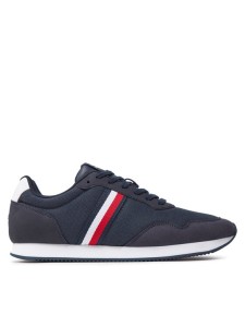 Tommy Hilfiger Sneakersy Lo Runner Mix FM0FM04958 Granatowy