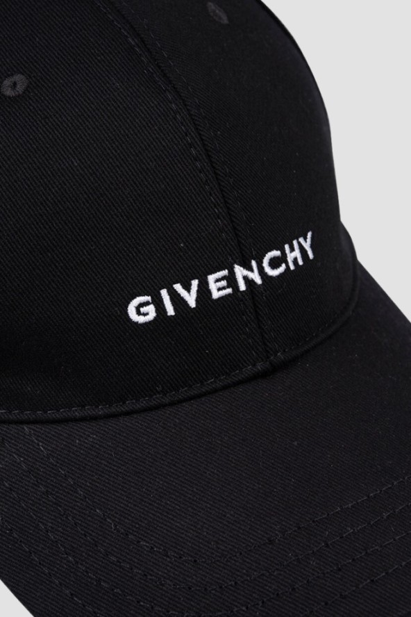 GIVENCHY Czarna czapka z daszkiem Curved