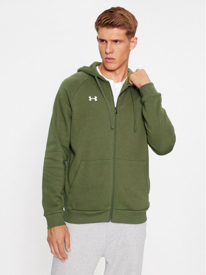 Under Armour Bluza Ua Rival Fleece Fz Hoodie 1379767 Khaki Loose Fit