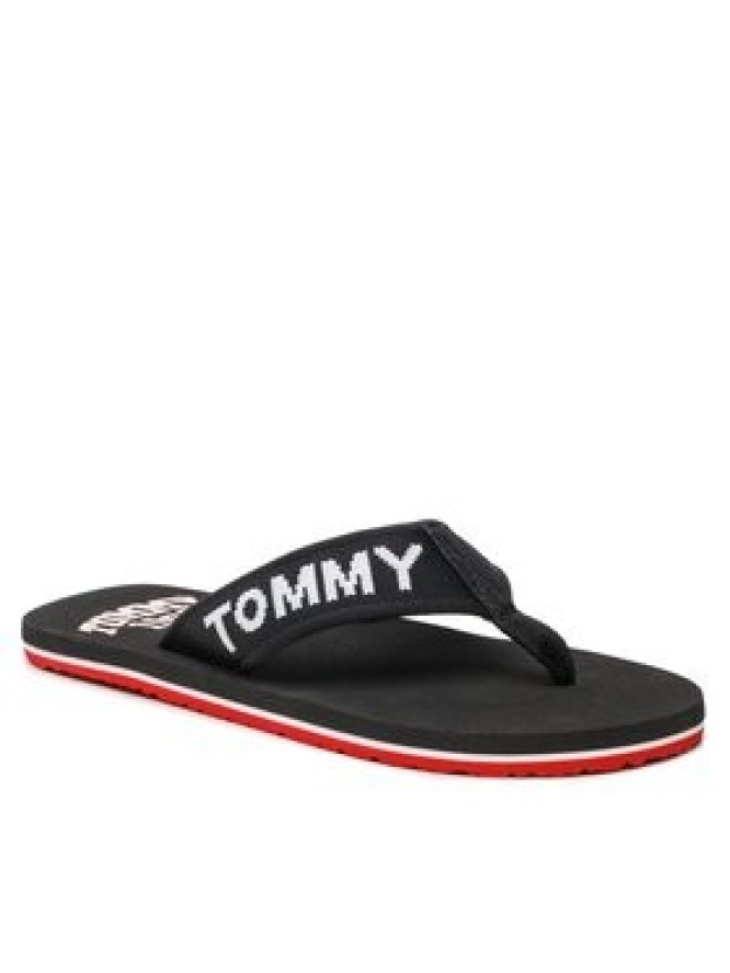 Tommy Jeans Japonki Flip Flop Logo Tape EM0EM01147 Czarny