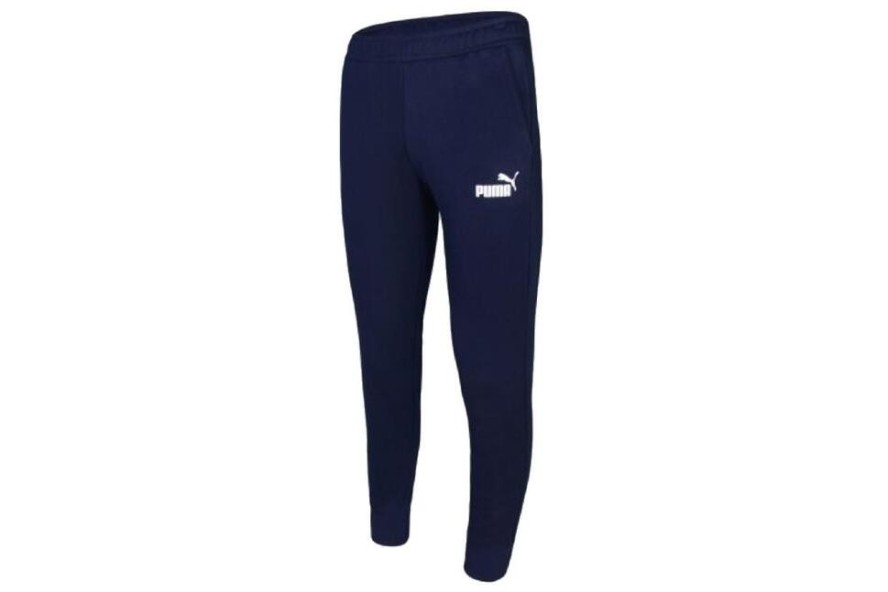 Puma Essentials Slim Pant, męskie spodnie dresowe, Granatowe