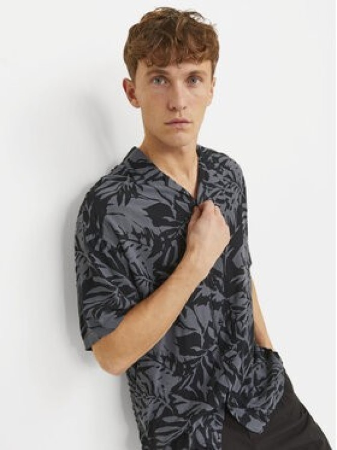 Jack&Jones Koszula Monochrome Resort 12249210 Szary Relaxed Fit