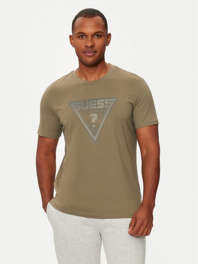 Guess T-Shirt Z4YI12 I3Z14 Zielony Regular Fit