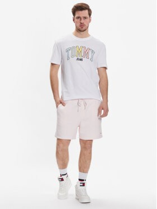 Tommy Jeans Szorty sportowe DM0DM16333 Różowy Regular Fit