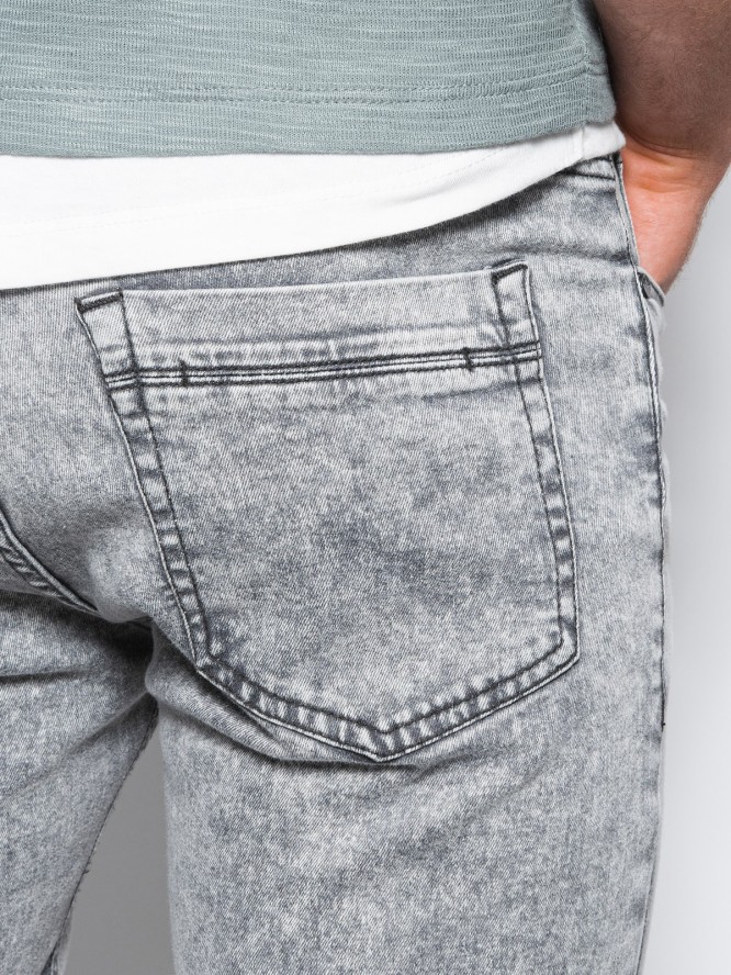 Spodnie męskie jeansowe SKINNY FIT - szare V1 P1062 - XXL